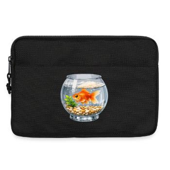 Goldfische in Glasvasen-Kunst - Laptoptasche 13" - Schwarz - Vorne