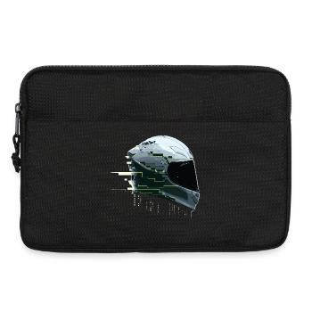 Cyber Moto Casque Glitch Racing Future Gamer - Sacoche pour ordinateur portable 13 pouces - noir - Devant