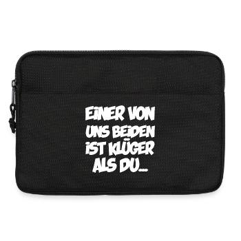 Einer von uns beiden ist klüger als du - Laptoptasche 13" - Schwarz - Vorne