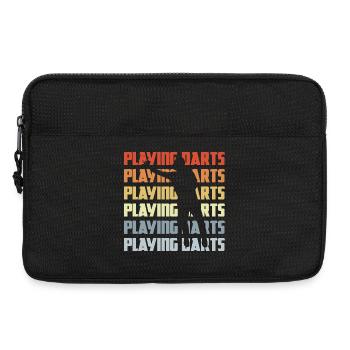 Dart spielen Vintage Look - Laptoptasche 13" - Schwarz - Vorne