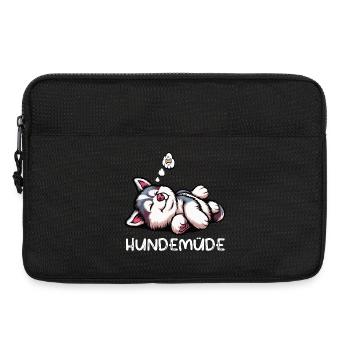 Hundemüde Husky Huskys Huskybesitzer Huskyhalter  - Laptoptasche 13" - Schwarz - Vorne