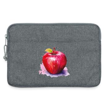 Pomme aquarelle en éclaboussure de peinture - Sacoche pour ordinateur portable 13 pouces - gris chiné - Devant