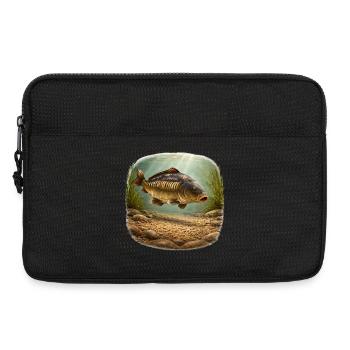 Conception de la pêche sous-marine de la carpe miroir - Sacoche pour ordinateur portable 13 pouces - noir - Devant