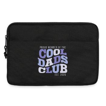 Club des papas cool - Cadeau de la fête des pères 2026 - Sacoche pour ordinateur portable 13 pouces - noir - Devant