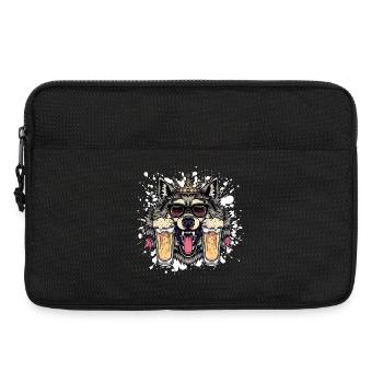 Wolf Beer Funny - Laptop bag 13" - black - Front