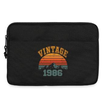 Vintage 1986 Retro Mountain Birthday 1986 - Laptop bag 13" - black - Front