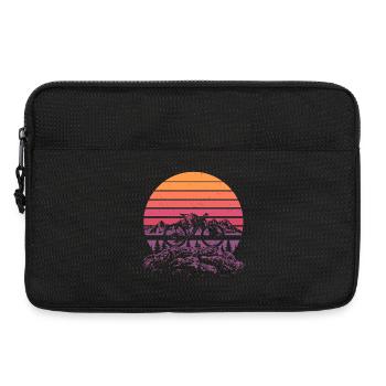Retro MTB Mountain Bike Alps Sunset Trail Bike - Laptop bag 13" - black - Front