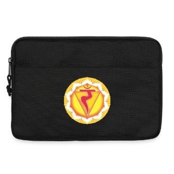 Navel chakra Manipura - Laptop bag 13" - black - Front