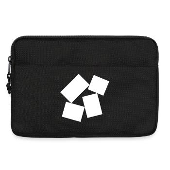 bold squares composition - Laptop bag 13" - black - Front