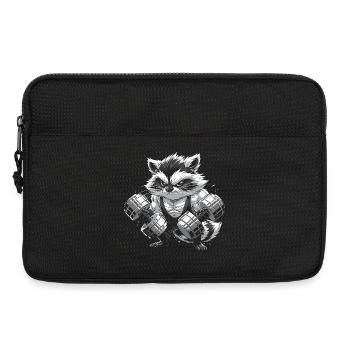 Trash Panda Gains Funny Raccoon Bodybuilder - Laptop bag 13" - black - Front
