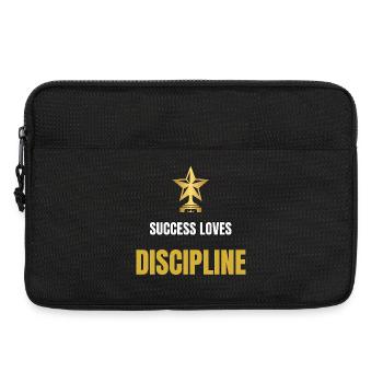 Success Loves Discipline Motivational Quote - Laptop bag 13" - black - Front