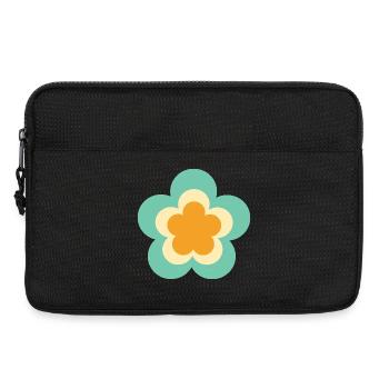 70er Jahre Blume Muster Hippie Geschenk - Laptoptasche 13" - Schwarz - Vorne