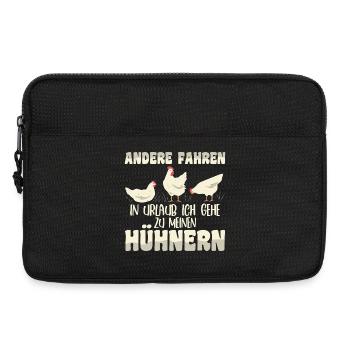 Hühnerflüsterer Huhn Hühnerhalter Hühner - Laptoptasche 13" - Schwarz - Vorne