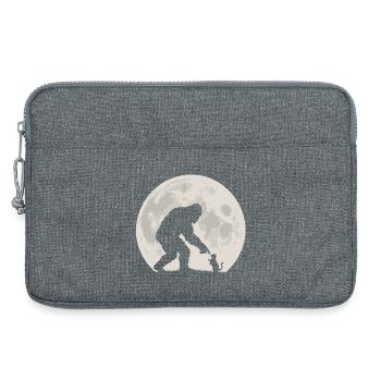 Bigfoot, Chat, Lune, Pleine Lune, Chaton - Sacoche pour ordinateur portable 13 pouces - gris chiné - Devant