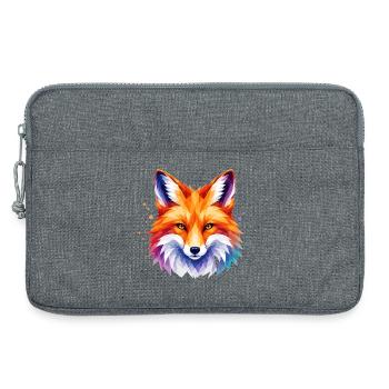 Fuchs Design – Polygon Fox Motiv für Tierliebhaber - Laptoptasche 13" - Grau meliert - Vorne