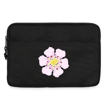 Zarte Pastellblüte - Laptoptasche 13" - Schwarz - Vorne
