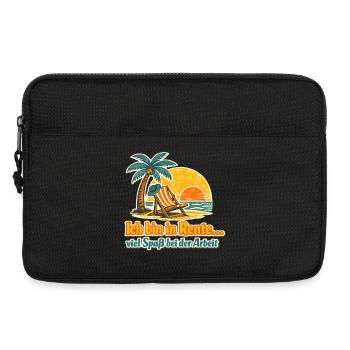 Rente am Strand Spruch - Laptoptasche 13" - Schwarz - Vorne