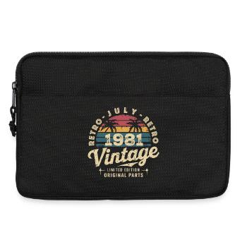 Vintage July 1981 Retro Limited Edition - Laptop bag 13" - black - Front
