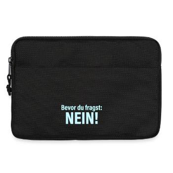 Bevor du fragst Nein freches Statement Büro Spruch - Laptoptasche 13" - Schwarz - Vorne