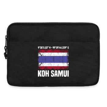 Koh Samui Koordinaten - Laptoptasche 13" - Schwarz - Vorne