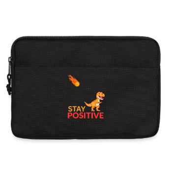Dino-Meteor Bleib positiv - Laptoptasche 13" - Schwarz - Vorne