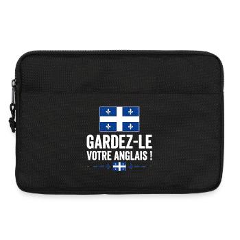  Gardez-le votre anglais - Sacoche pour ordinateur portable 13 pouces - noir - Devant