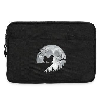 Pekingese Full Moon - Peke Dog Mom Dad Lap Dog - Laptop bag 13" - black - Front