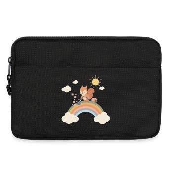 Squirrel sucks the rainbow - Laptop bag 13" - black - Front