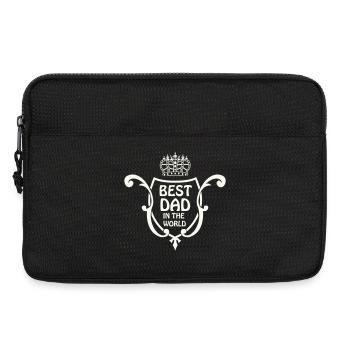 Emblème du meilleur papa au monde - Sacoche pour ordinateur portable 13 pouces - noir - Devant
