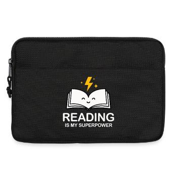 La lecture est mon super-pouvoir | Chemise d’amoureux des livres - Sacoche pour ordinateur portable 13 pouces - noir - Devant