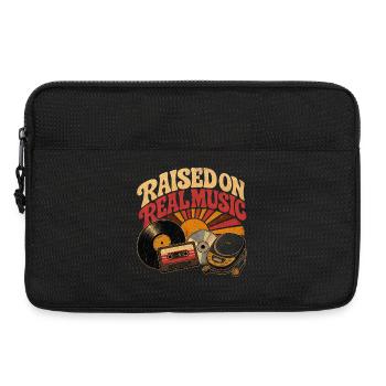 Aufgewachsen mit all diesen Vintage-Retro-Musik-Retro-Klassikern - Laptoptasche 13" - Schwarz - Vorne