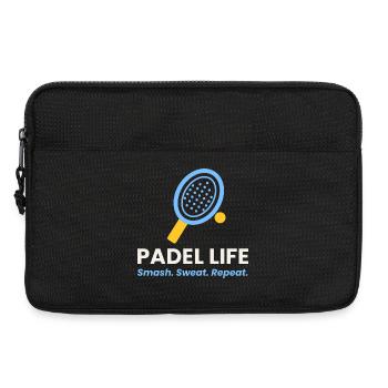 Padel Life Shirt Smash Sweat Repeat Padel Player - Laptoptasche 13" - Schwarz - Vorne