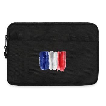 Flag of France in Watercolor - Laptop bag 13" - black - Front