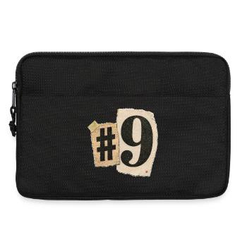 Zahl Neun Collage Typografie - Laptoptasche 13" - Schwarz - Vorne