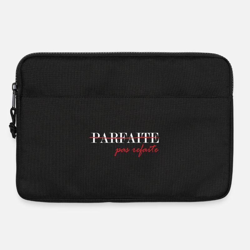 parfaite, pas refaite (blanc) - Sacoche pour ordinateur portable 13 pouces - noir