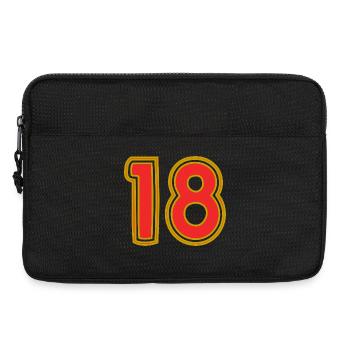 18. 18 ANS. 18e ANNIVERSAIRE. ANNIVERSAIRE 18 ANS. - Sacoche pour ordinateur portable 13 pouces - noir - Devant