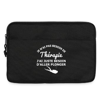 Thérapie de plongeur - Sacoche pour ordinateur portable 13 pouces - noir - Devant