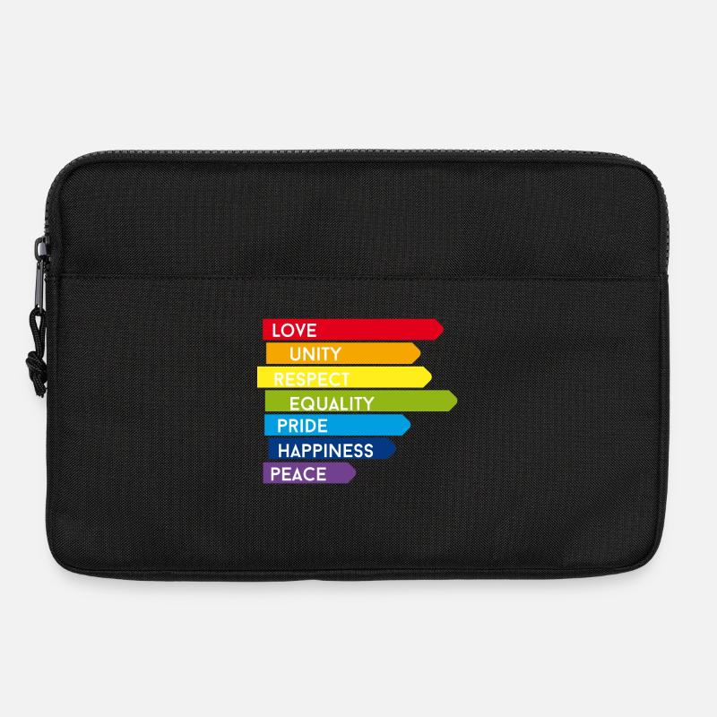 gay pride csd Regenbogen homo Parade stolz ehe lol - Laptoptasche 13" - Schwarz