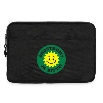ökostrom ja bitte, atomkraft nein danke, anti - Laptoptasche 13" - Schwarz - Vorne