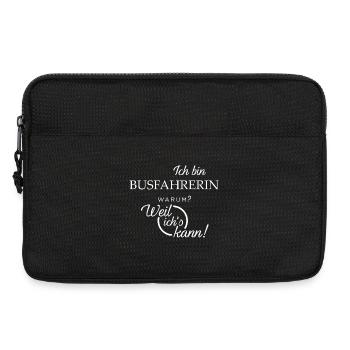 Ich bin Busfahrerin. Warum? Weil ichs kann! - Laptoptasche 13" - Schwarz - Vorne