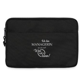 Ich bin Managerin. Warum? Weil ichs kann! - Laptoptasche 13" - Schwarz - Vorne
