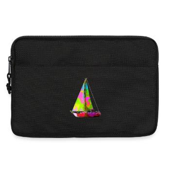 Colorful sailboat - Laptop bag 13" - black - Front