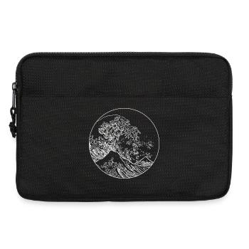 vague blanc - Sacoche pour ordinateur portable 13 pouces - noir - Devant