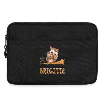 Eule Brigitte - Laptoptasche 13" - Schwarz - Vorne