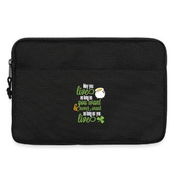 Mögest so lange leben wie du möchtest aber niemals - Laptoptasche 13" - Schwarz - Vorne