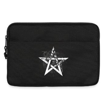 un pentagramme blanc avec des rayons - Sacoche pour ordinateur portable 13 pouces - noir - Devant