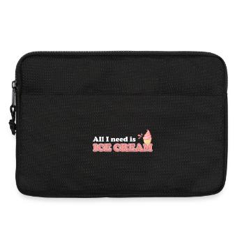 Tout ce que je besoin est la crème glacée - bonbons - Sacoche pour ordinateur portable 13 pouces - noir - Devant