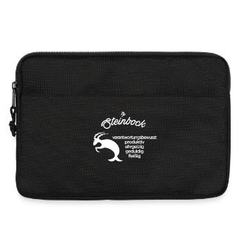 Sternzeichen Steinbock - Laptoptasche 13" - Schwarz - Vorne