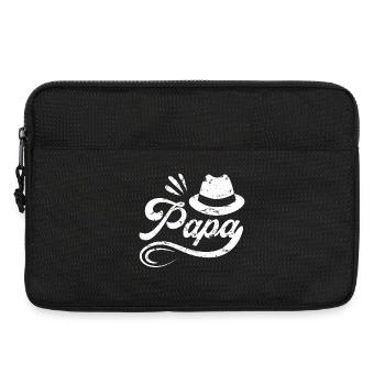 Papa shirt pap papa père père cadeau cadeau idée - Sacoche pour ordinateur portable 13 pouces - noir - Devant