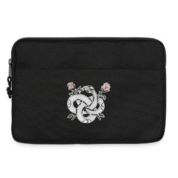 Snake design with roses - Laptop bag 13" - black - Front
